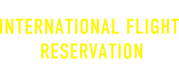 INTERNATIONAL FLIGHT RESERVATION 海外航空券手配